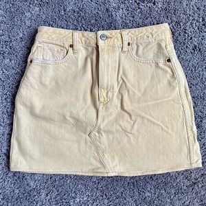 Abercrombie Yellow Jean Skirt